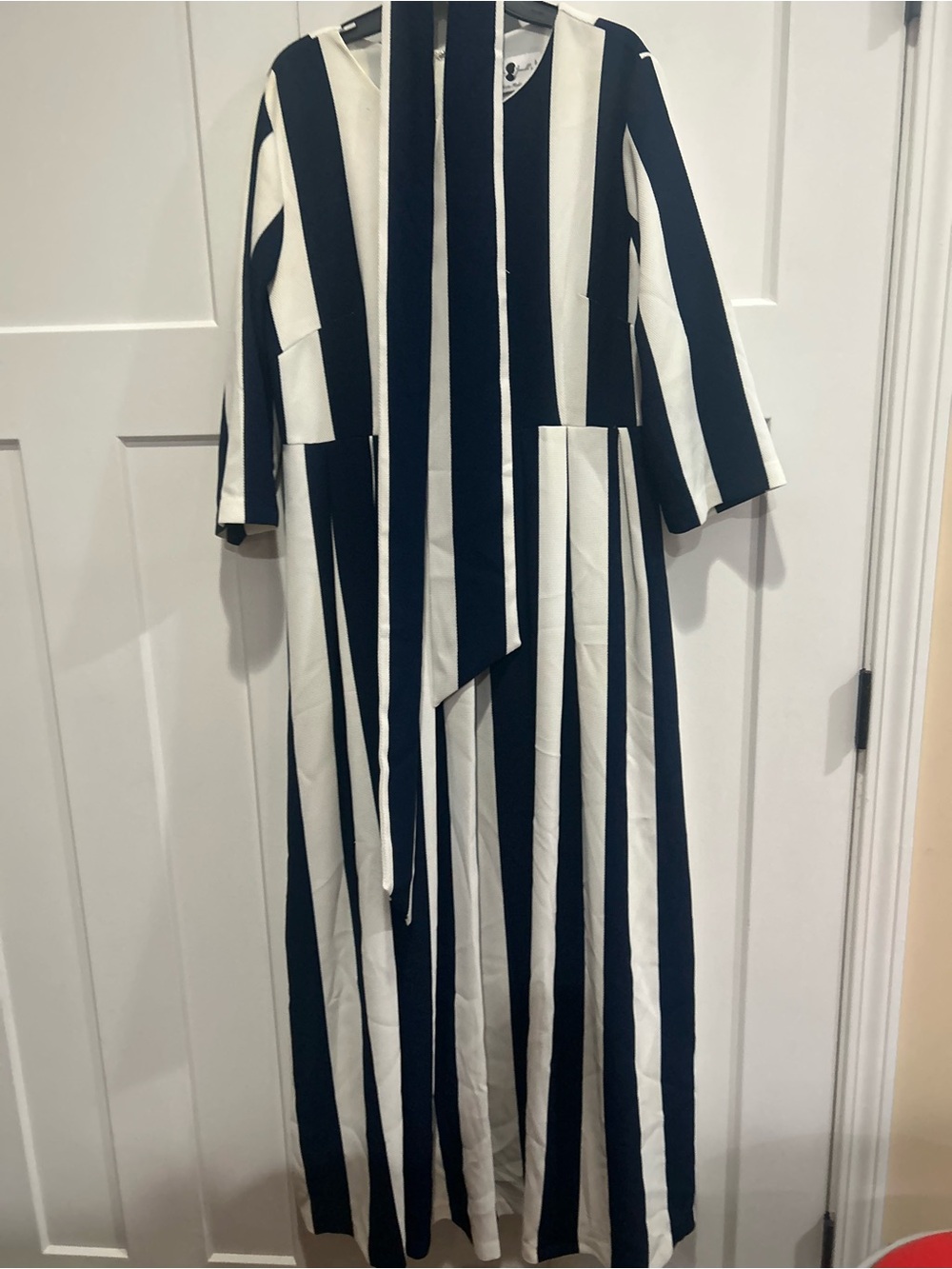 Dainty jewels navy and white maxi dress
